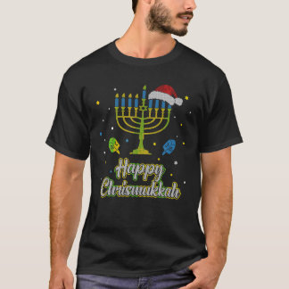 T-shirt Joyeux Noël Chrismukkah Ugly Hanoukka Sweater