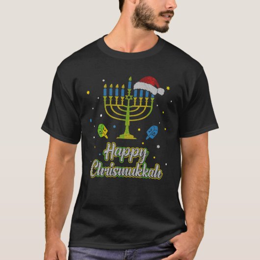 T-shirt Joyeux Noël Chrismukkah Ugly Hanoukka Sweater (Devant)