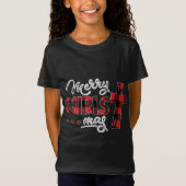 T-Shirt Joyeux Noël Christ Buffalo Plaid Cross Xmas Gi (Devant)