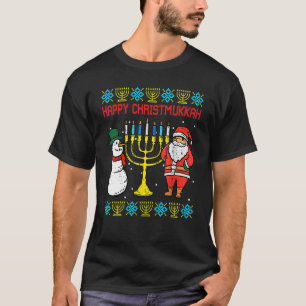 T-shirt Joyeux Noël Christmukkah Pajamas d'Hanoukka moche