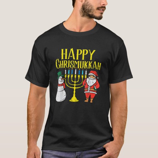 T-shirt Joyeux Noël Christmukkah Pajamas Hanoukka (Devant)
