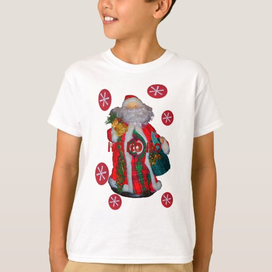 T-shirt Joyeux Noël coloré Père Noël Imprimer (Devant)