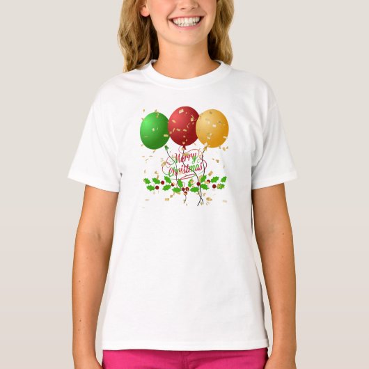 T-shirt Joyeux Noël, conception festive, (Devant)