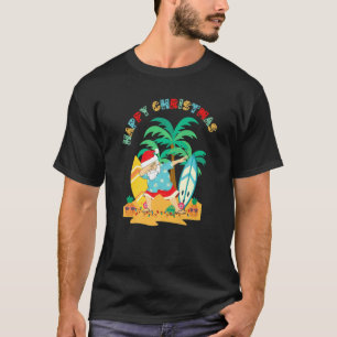 T-shirt Joyeux Noël Dabbing Père Noël Surf Board sur Tropi