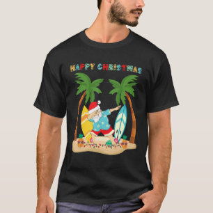 T-shirt Joyeux Noël Dabbing Père Noël Surf Board sur Tropi