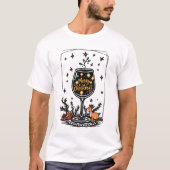 T-shirt Joyeux Noël dans un verre de vin (Devant)
