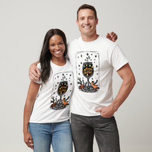 T-shirt Joyeux Noël dans un verre de vin