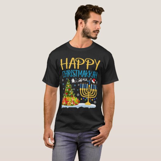 T-shirt Joyeux Noël de Chrismukkah Funny Hanoukka (Devant entier)