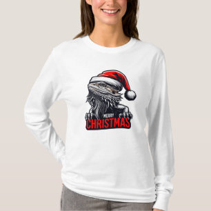 T-shirt Joyeux Noël de Dragon, Joyeux Noël Père Noël Lizar