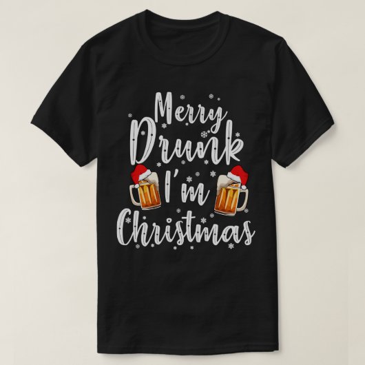 T-shirt Joyeux Noël de la bière (Design devant)