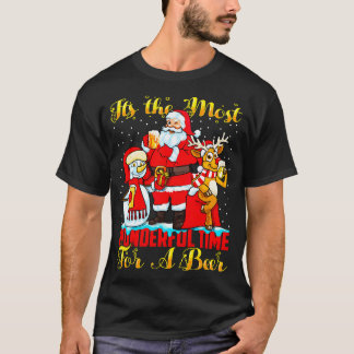 T-shirt Joyeux Noël de la bière C'est le moment le plus me
