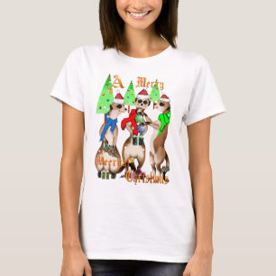 T-shirt Joyeux Noël de Meerkat et chemises de neige