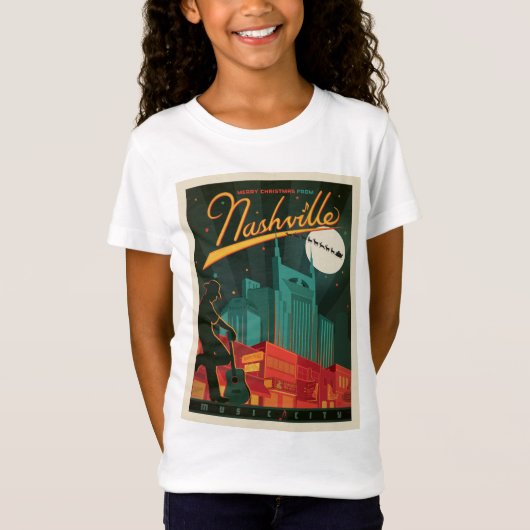 T-Shirt Joyeux Noël de Nashville (Devant)