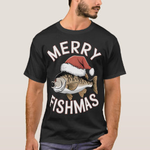 T-shirt Joyeux Noël de pêche Poisson