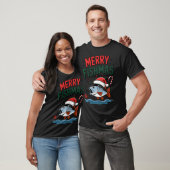 T-shirt Joyeux Noël de pêche Poisson (Unisexe)