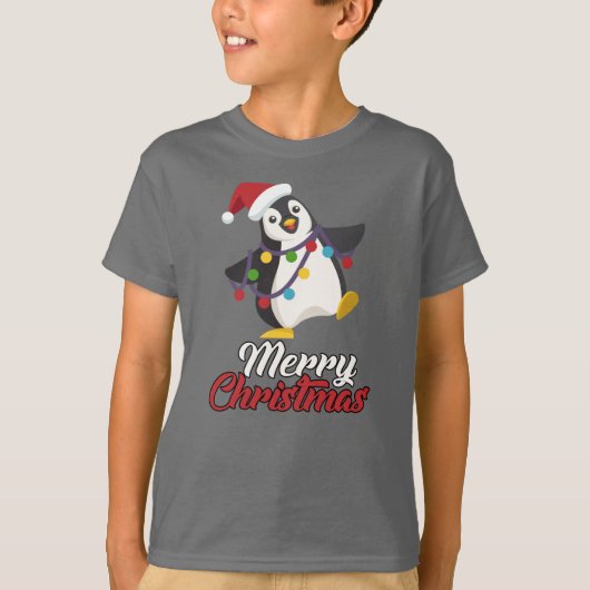 T-shirt Joyeux Noël de pingouin (Devant)