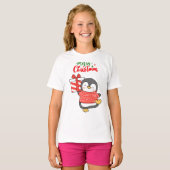 T-shirt Joyeux Noël de Pingouin mignon (Devant entier)