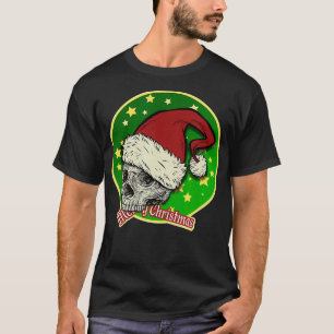 T-shirt Joyeux Noël drôle Anti-vacances crâne graphique