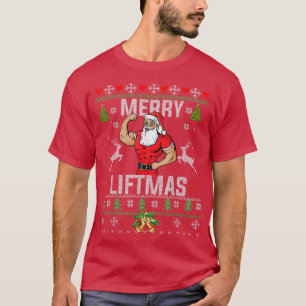 T-shirt Joyeux Noël Drôle Gymnase de Noël Levant Père Noël