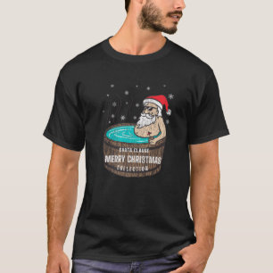 T-shirt Joyeux Noël Drôle Père Noël Dans Hot Tub Design Ho
