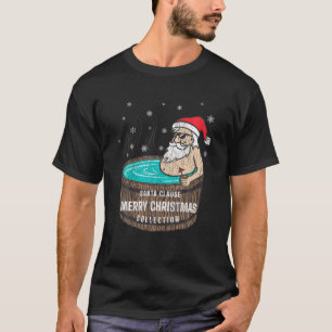 T-shirt Joyeux Noël Drôle Père Noël Dans Hot Tub Design Ho