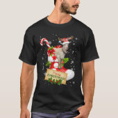 T-shirt Joyeux Noël Drôle Père Noël Reindeer Chèvre en Soc (Devant)