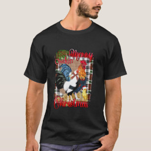 T-shirt Joyeux Noël Drôles de Coqs Élevage de Poules Lig