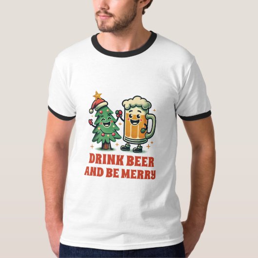 T-shirt Joyeux Noël Drunk (Devant)