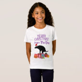 T-Shirt Joyeux Noël du chien caca (Devant entier)