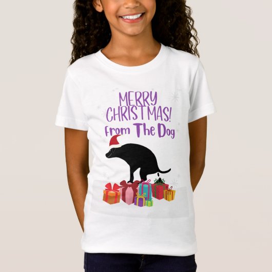T-Shirt Joyeux Noël du chien caca (Devant)