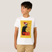 T-shirt Joyeux Noël Du Conversation Noir (Devant entier)