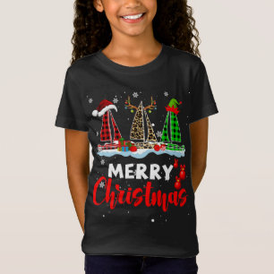 T-Shirt Joyeux Noël ELF Reindeer Père Noël Plaid Leopard S