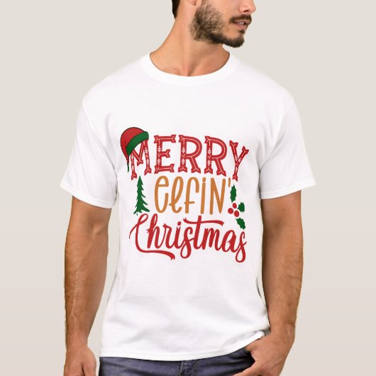 T-shirt Joyeux Noël elfin (Devant)