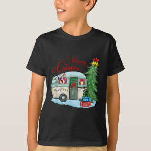 T-shirt Joyeux Noël en camping-car Santa Camper Camion de 