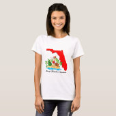 T-shirt Joyeux Noël en Floride ! Père Noël et palmiers (Devant entier)