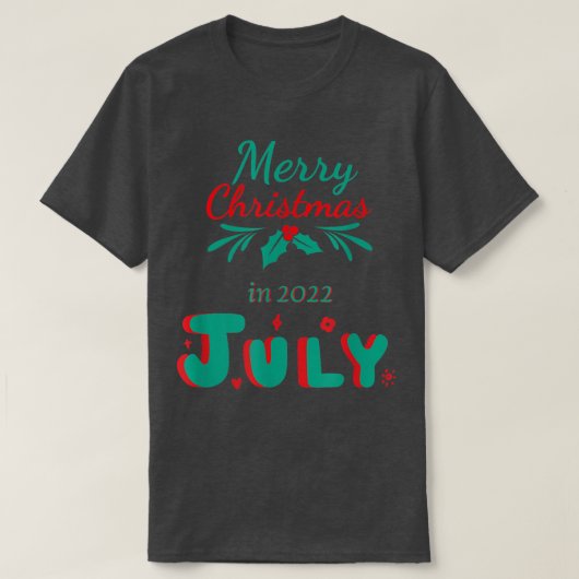 T-shirt joyeux noël en juillet noël pour les femmes, les h (Design devant)