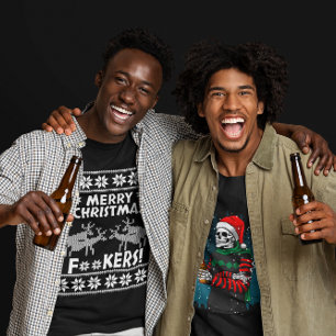 T-shirt Joyeux Noël enfoirés de rennes en rut laids