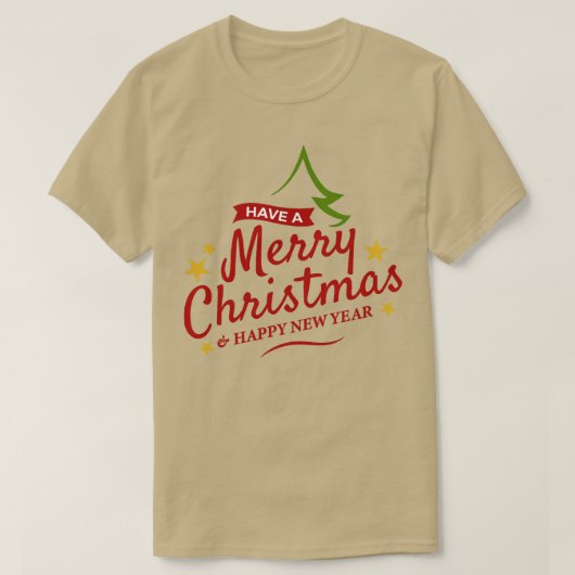 T-shirt Joyeux Noël et Bonne Année (Design devant)