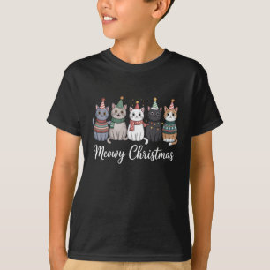 T-shirt Joyeux Noël et bonne année chat amoureux de chat X