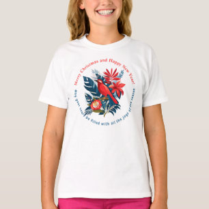 T-shirt Joyeux Noël et Bonne Année ! Red Bird BOHO
