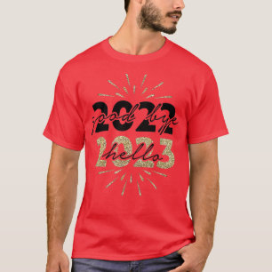T-shirt Joyeux Noël Et Joyeux Nouvel An Bon Bye 2022 H