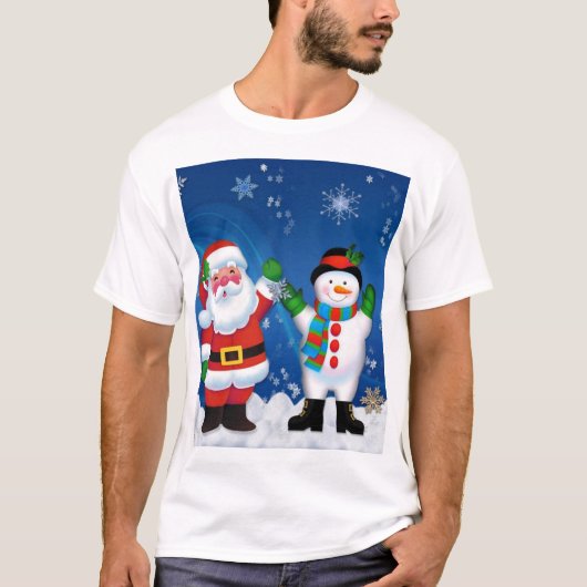 T-shirt Joyeux Noël et Snowman (Devant)
