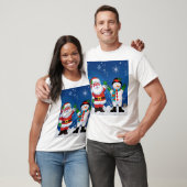 T-shirt Joyeux Noël et Snowman (Unisexe)