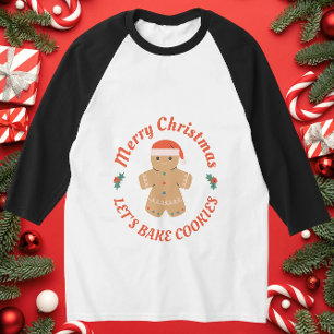 T-shirt Joyeux Noël Faisons cuire des biscuits Gingerbread
