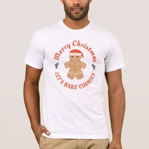 T-shirt Joyeux Noël Faisons cuire des biscuits Gingerbread