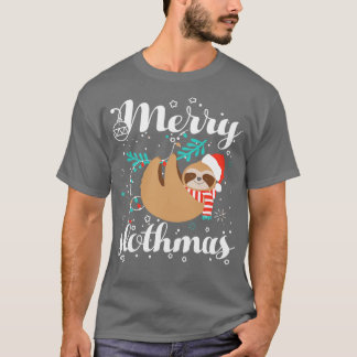 T-shirt Joyeux Noël Femme Slothmas Sloth Lots