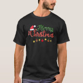 T-shirt Joyeux Noël Festin Chaîne d'ornement (Devant)
