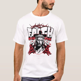 T-shirt ✝️ Joyeux Noël Foi Sur La Peur Jésus Religieux