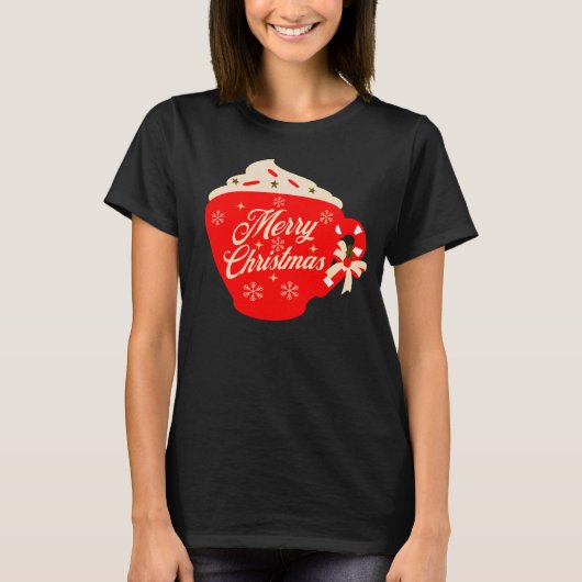 T-shirt Joyeux Noël Frosting Snowflakes Sprinkings (Devant)