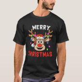 T-shirt Joyeux Noël Funny mignon Reindeer Cadeaux Enfants (Devant)